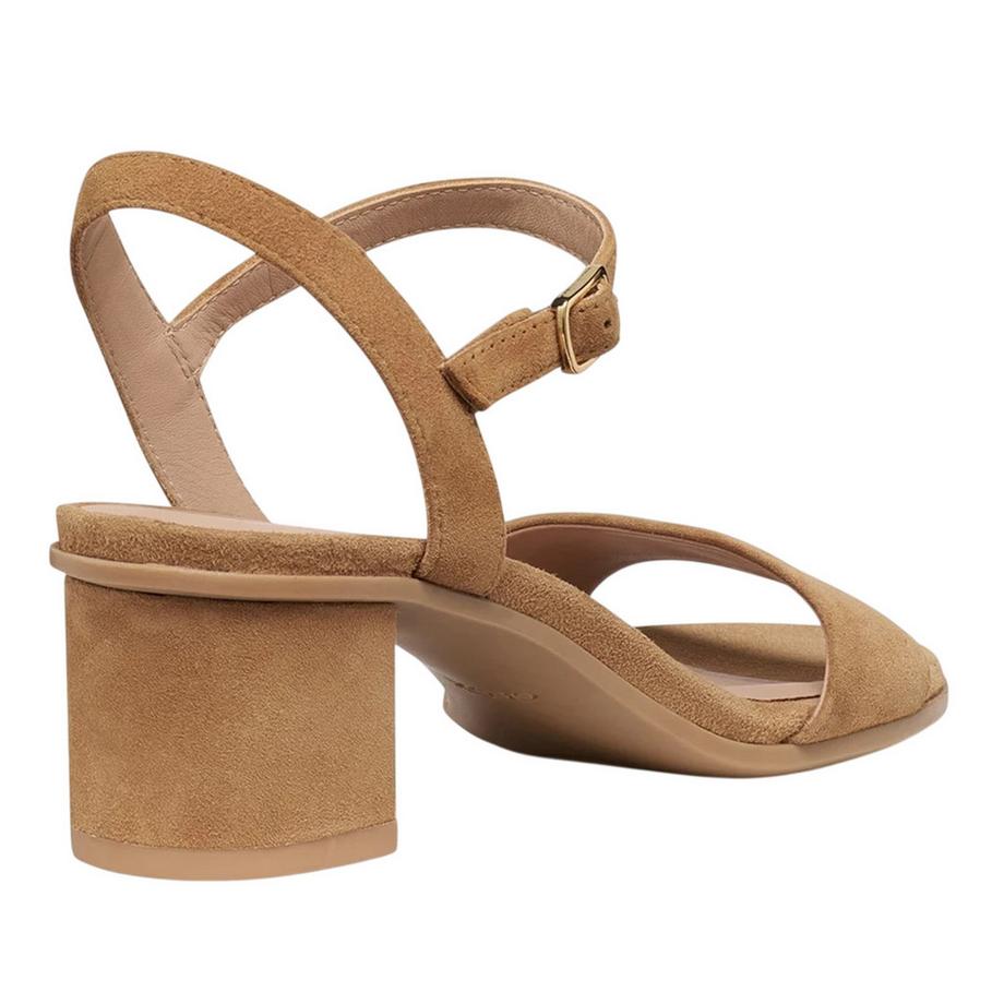 GEOX Aurely Sandali in Pelle Scamosciata con Tacco a Blocco  
