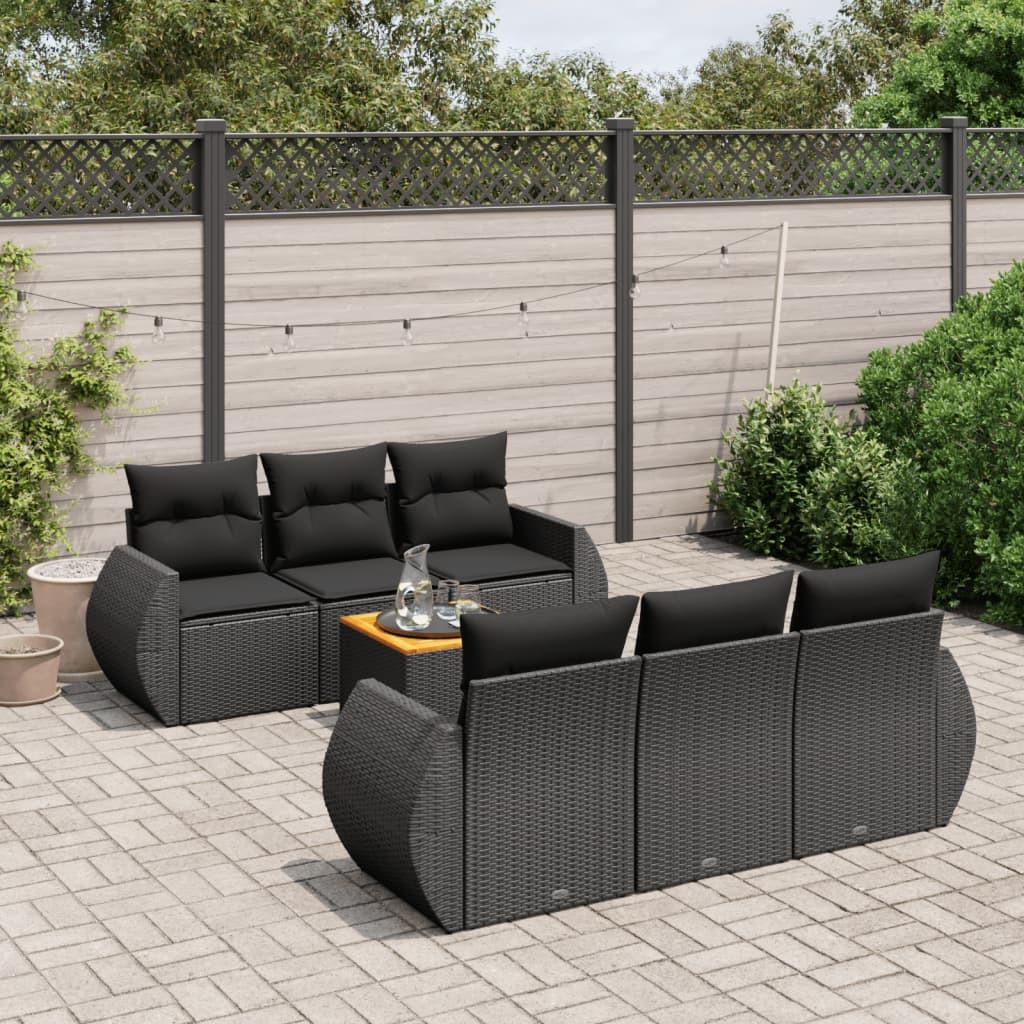 VidaXL Ensemble de canapés de jardin rotin synthétique  