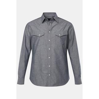 JP1880  Chemise manches longues esprit cowboy, coupe Modern Fit et col Kent - jusqu'au 8 XL 