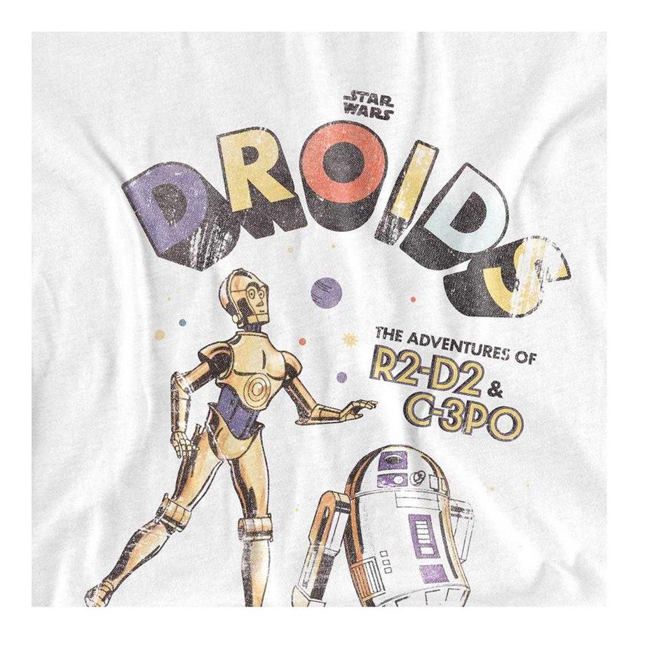 STAR WARS Maglietta Droids Ringspun Aderente  