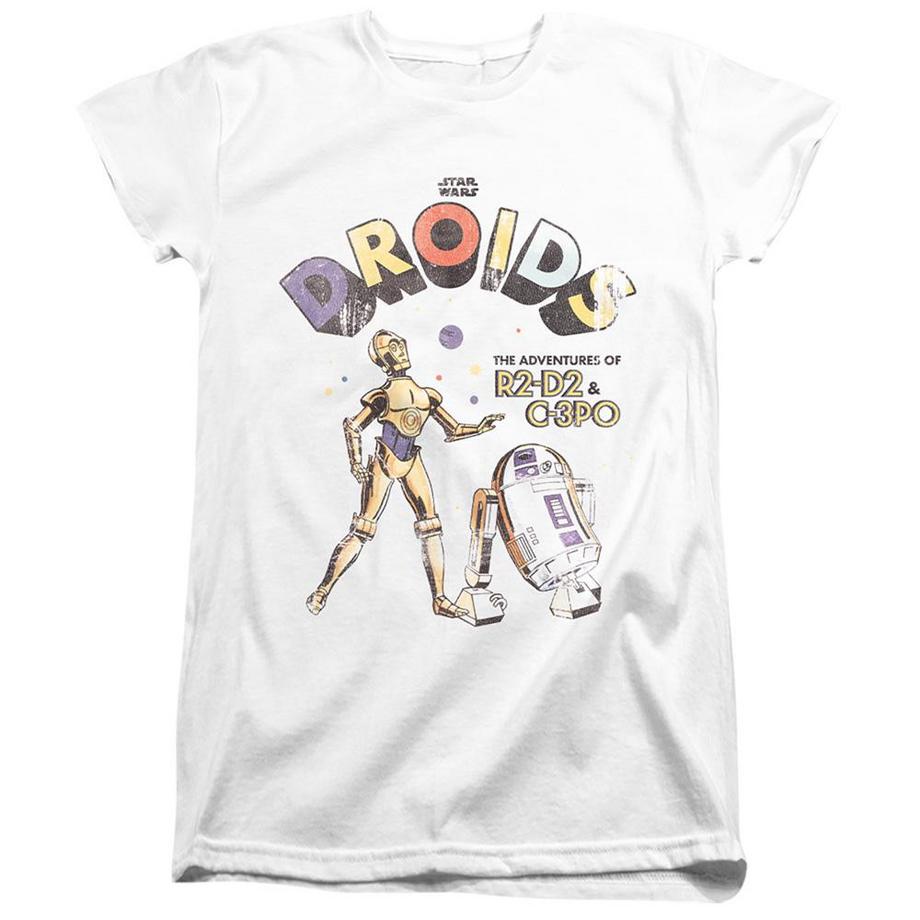 Droids Maglietta Aderente Retrò Cotone Pettinato Ringspun