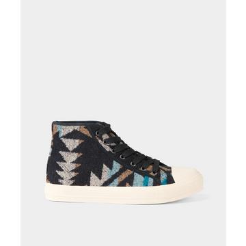 High-Top-Sneakers mit Aztekenmuster