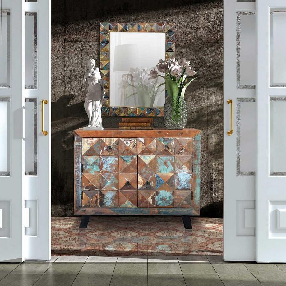 mutoni Credenza Diamond in legno riciclato multicolore 100  