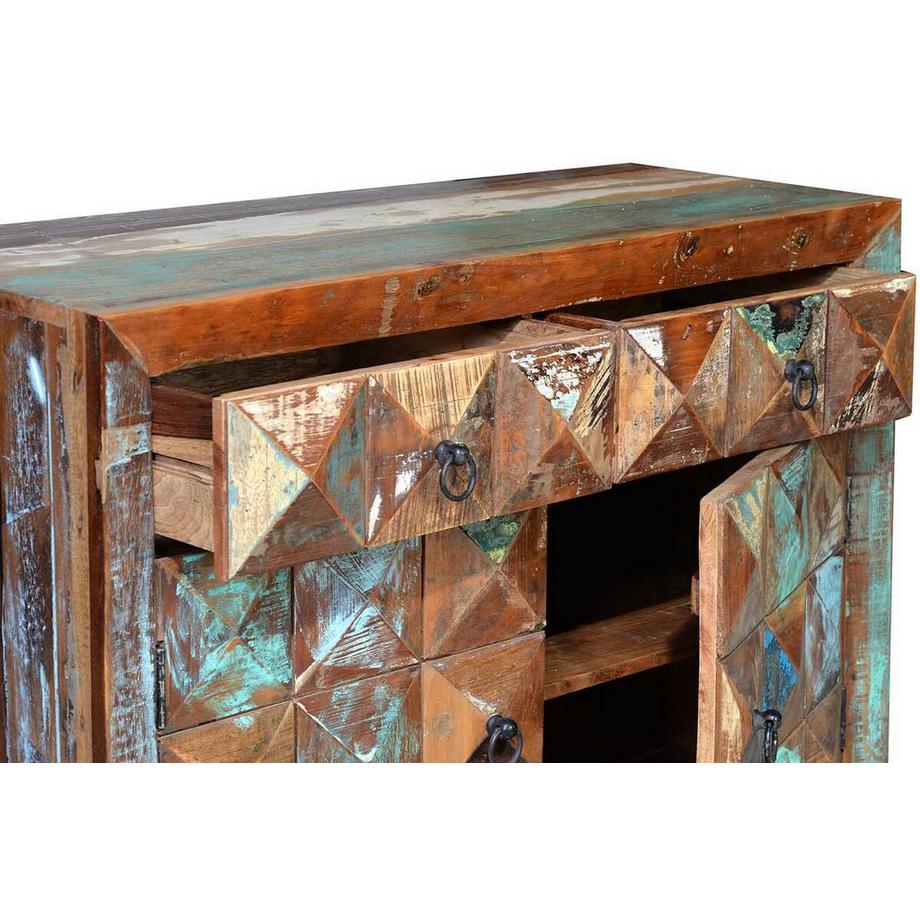 mutoni Credenza Diamond in legno riciclato multicolore 100  