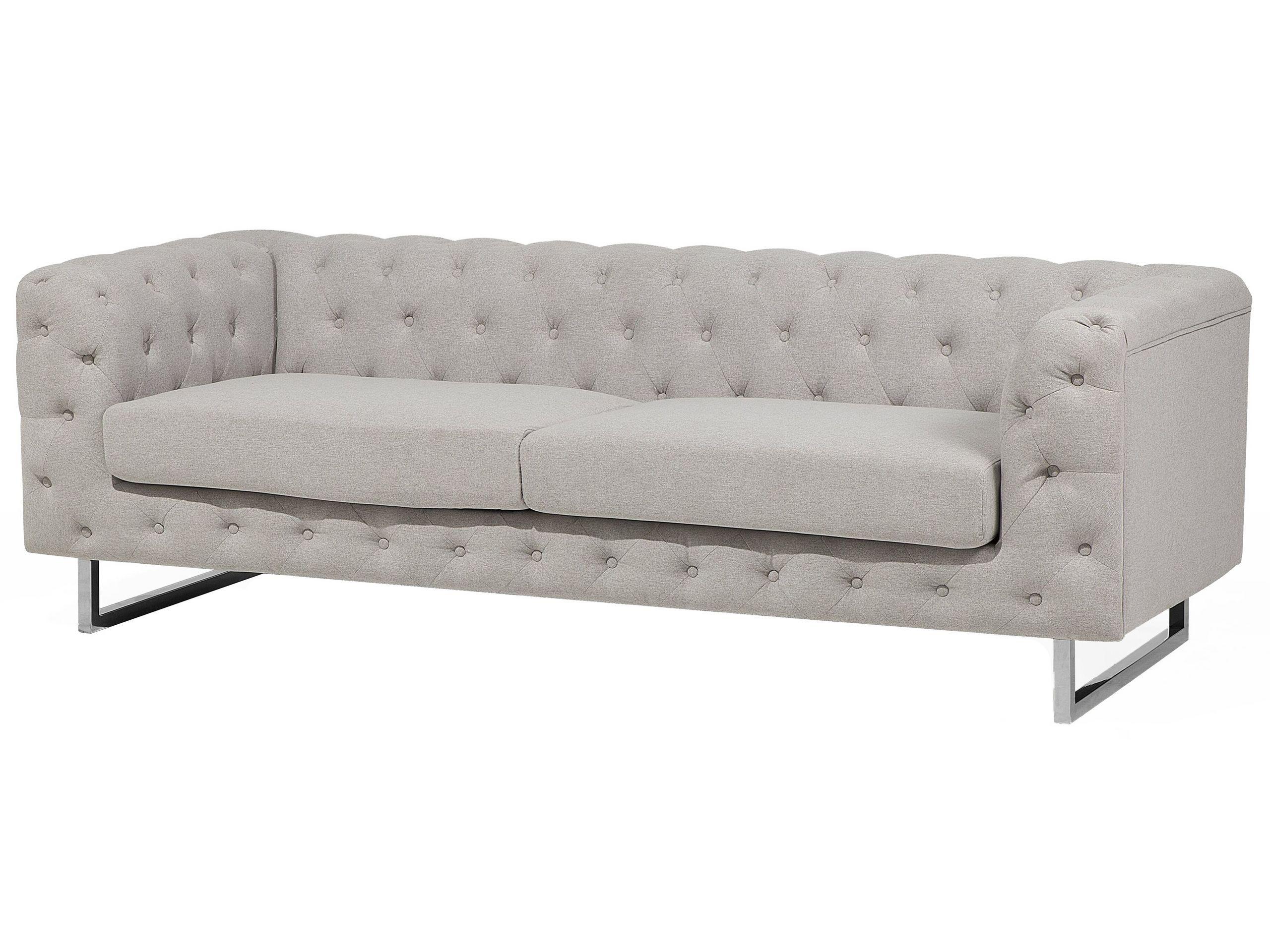 Beliani Canapé 3 places en Tissu Glamour VISSLAND  