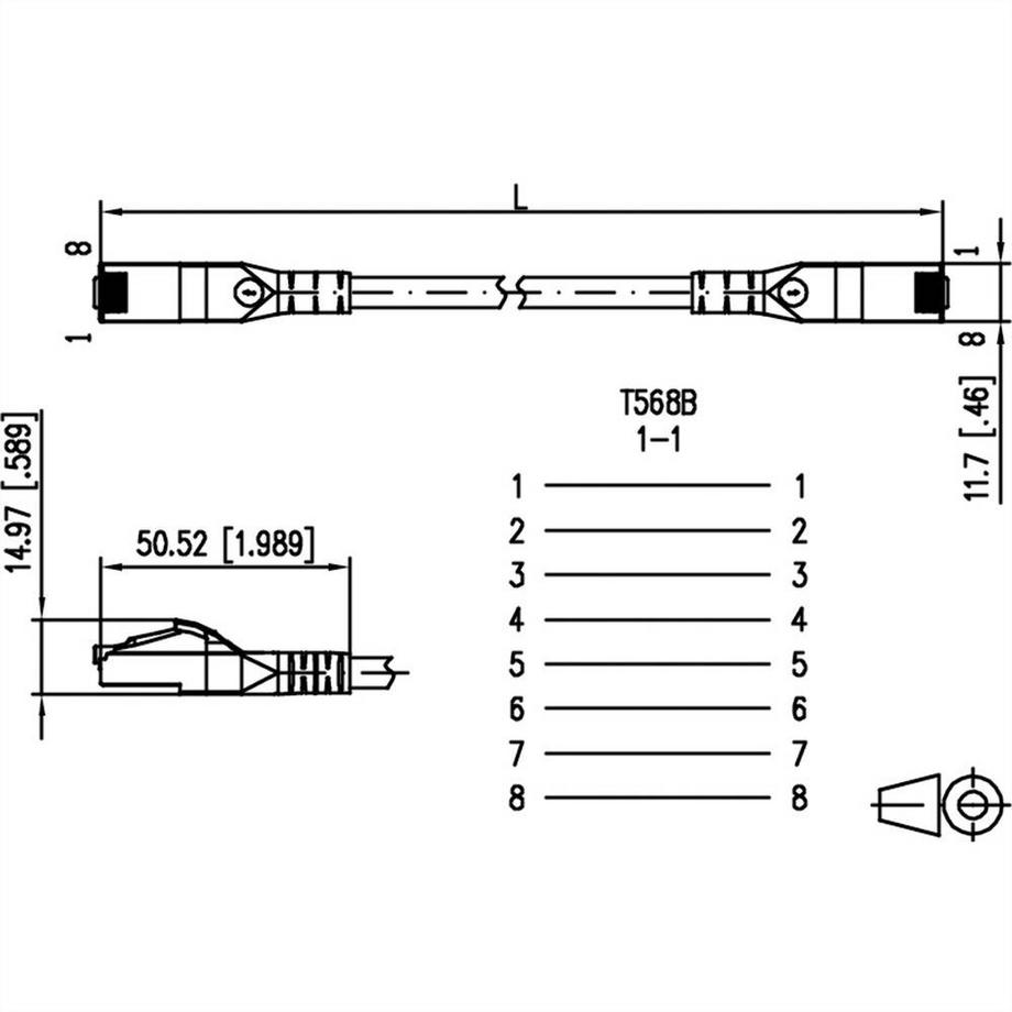 METZ CONNECT  Patchkabel Cat.6A AWG 26 20.0 m 