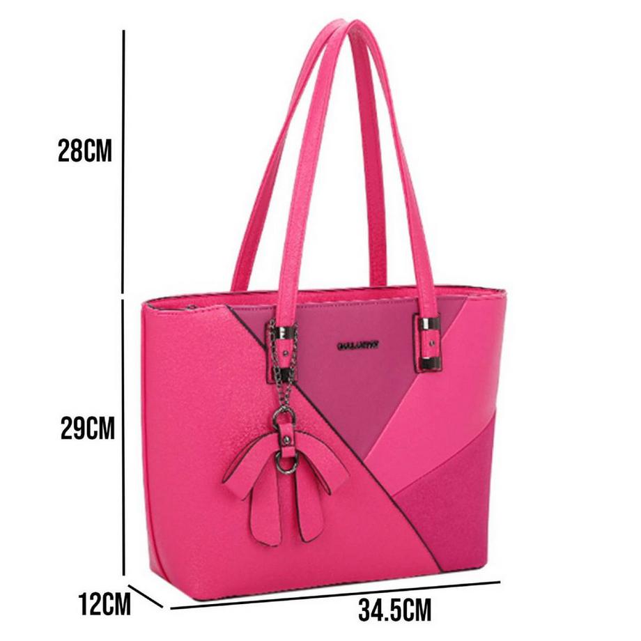 Gallantry Borsa a Spalla per Donna con Fiocco a Motivo Geometrico  