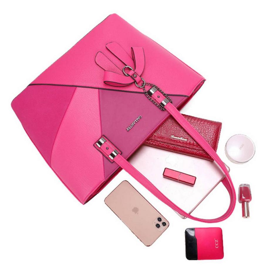 Gallantry Borsa a Spalla per Donna con Fiocco a Motivo Geometrico  