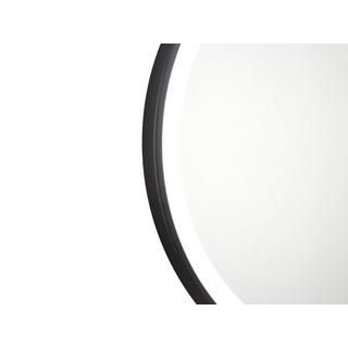 Vente-unique Specchio per bagno luminoso tondo con LED D. 80 cm Nero - NUMEA  