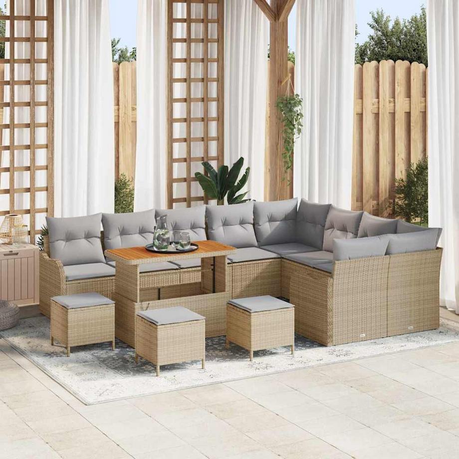 VidaXL Ensemble de canapé de jardin poly rattan  