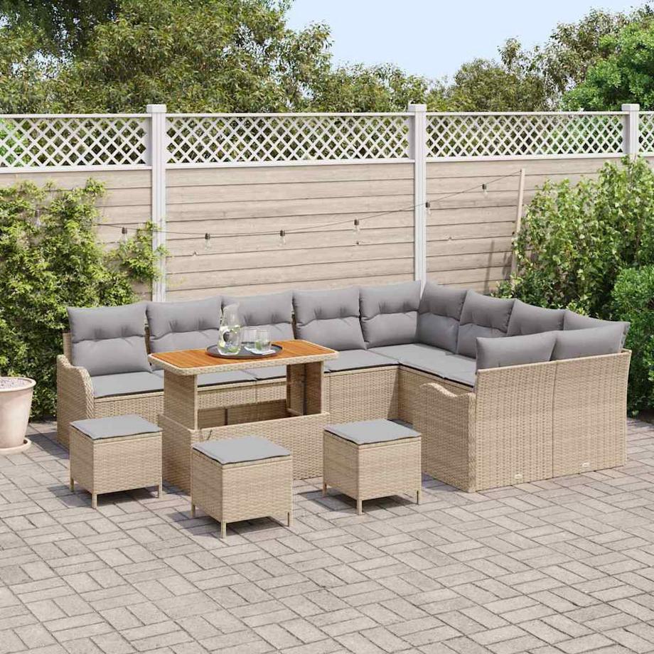 VidaXL Ensemble de canapé de jardin poly rattan  
