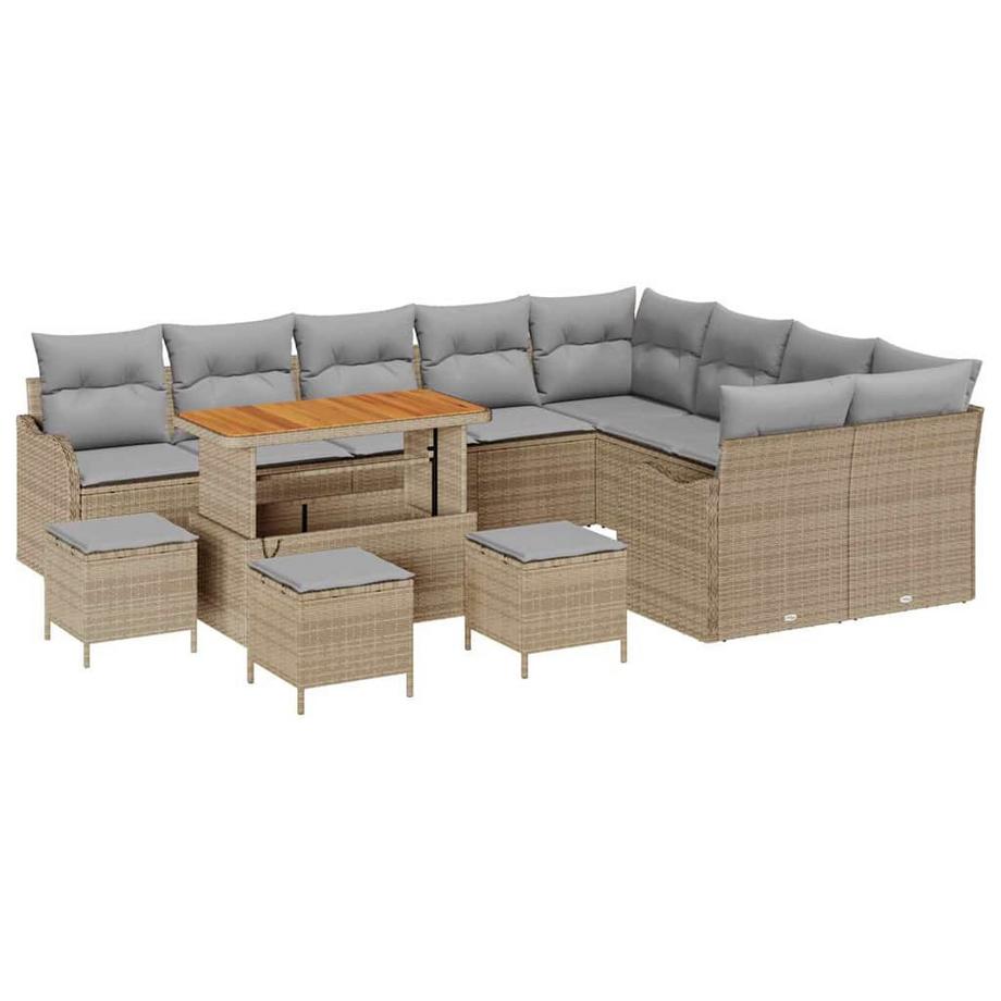 Ensemble de canapé de jardin poly rattan