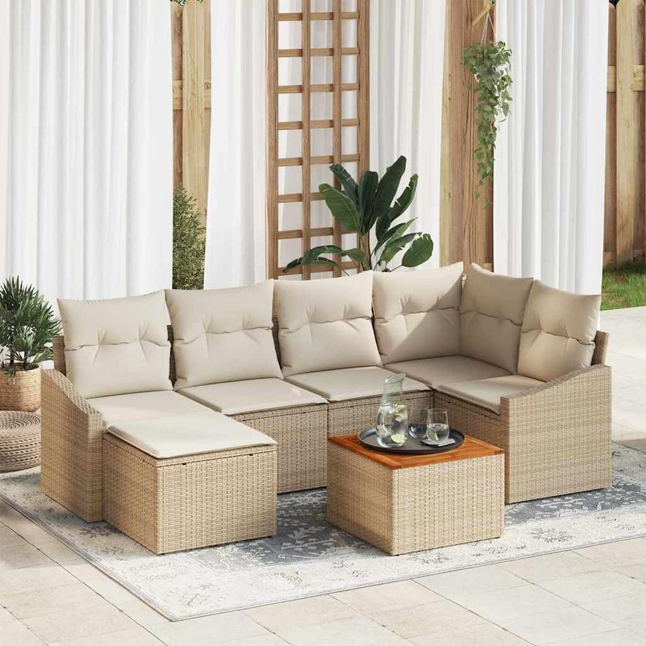 VidaXL Ensemble de canapé de jardin poly rattan  