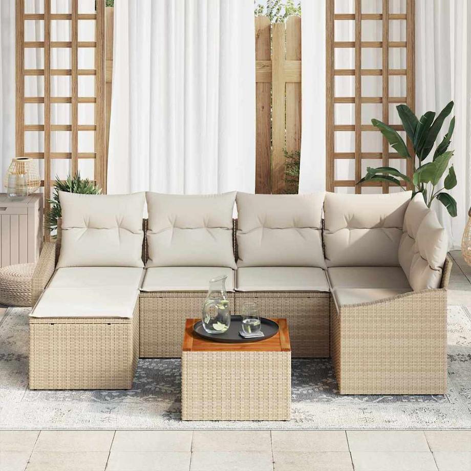 VidaXL Ensemble de canapé de jardin poly rattan  