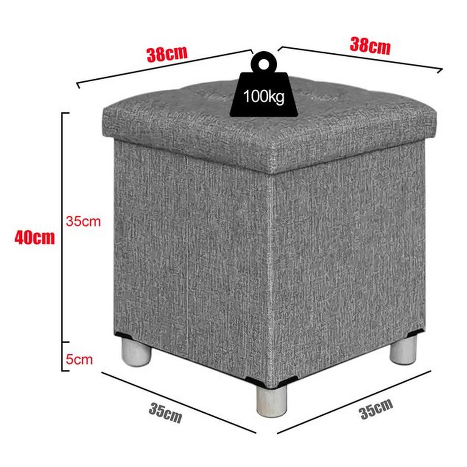 VCM Tissu Coffre de siège Banc Coffre Boîte de rangement Cube Sizos M Tissu Coffre de siège Banc Coffre Boîte de rangement Cube Sizos M  