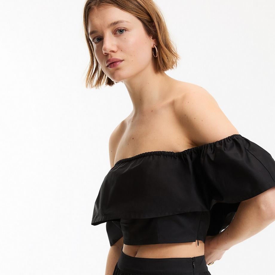 La Redoute Collections Top Bustier Court à Volant  