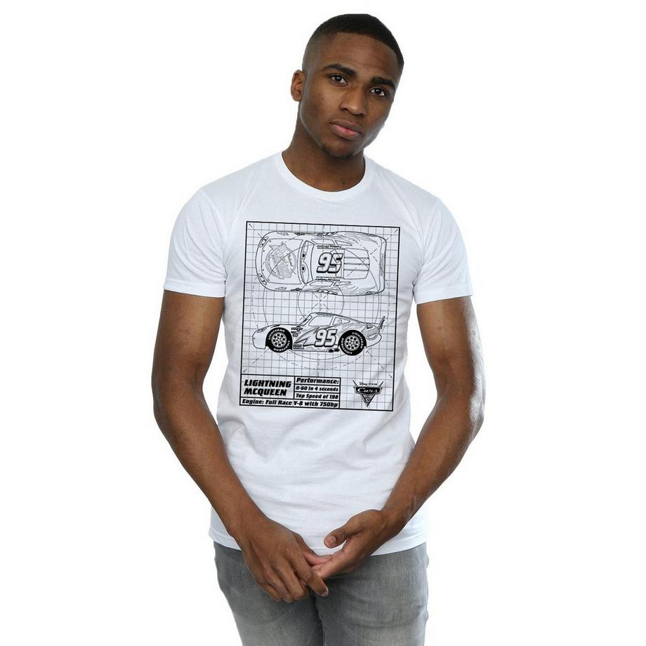 Cars Lightning McQueen Blueprint T-Shirt  