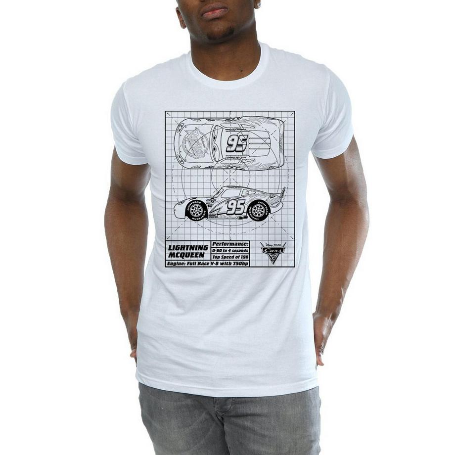 Cars Lightning McQueen Blueprint T-Shirt  