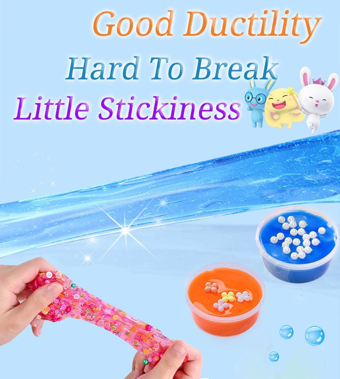 Activity-board  Slime Kit-12 Farben Kristall Schleim, machen Sie Ihre eigenen Schleim mit Glitter Charms Tool 