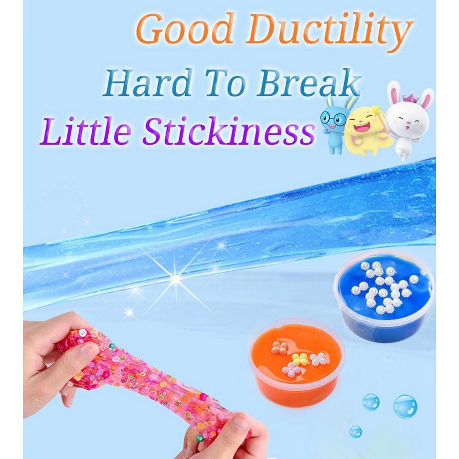 Activity-board  Kit Slime-12 couleurs Crystal Slime, faites votre propre Slime avec des paillettes Charms Tool 