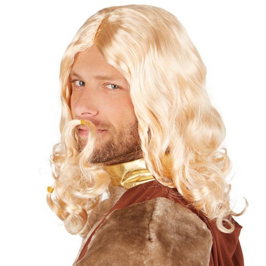 Tectake  Perruque pour homme viking, blond 