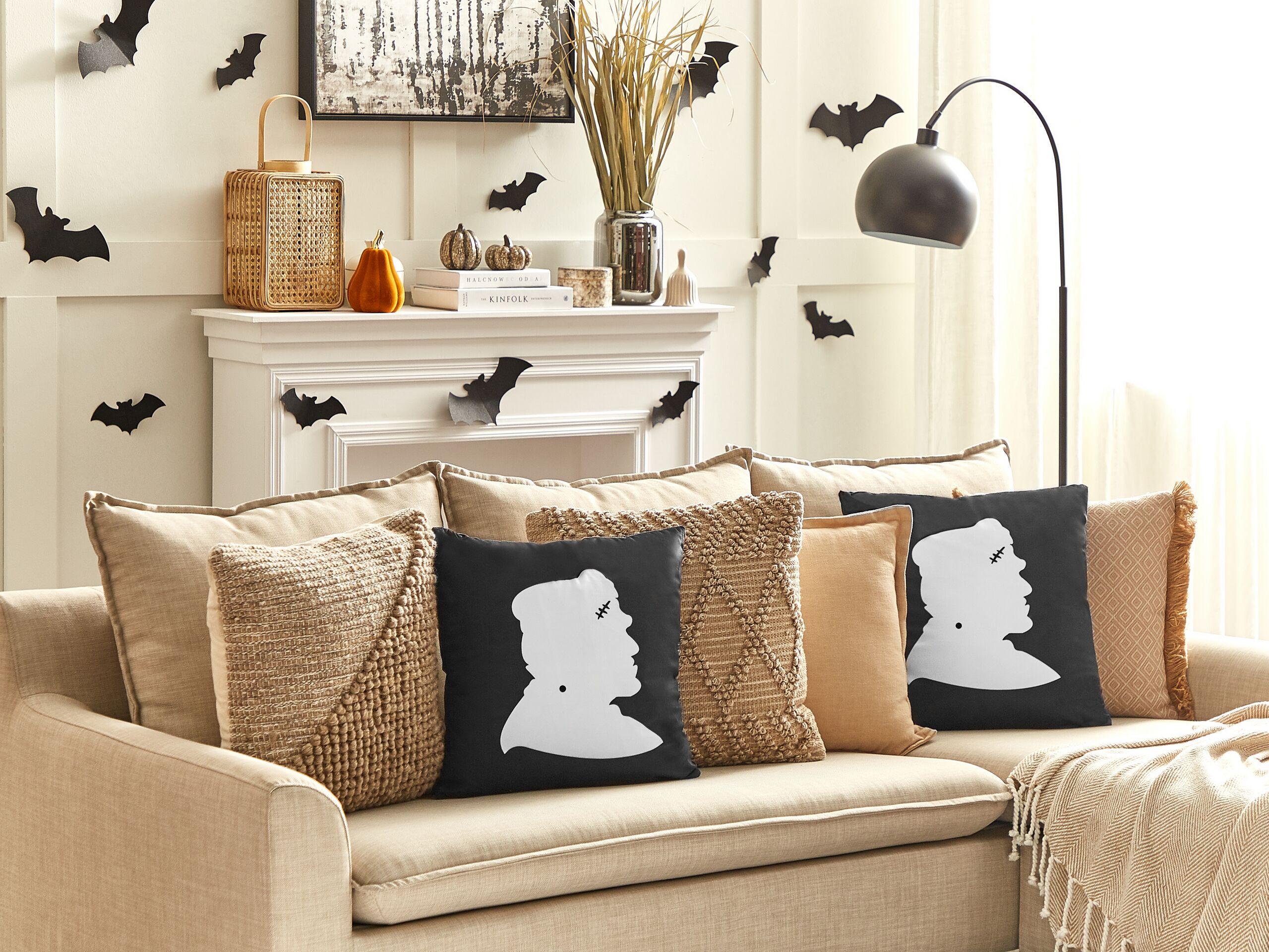 Beliani Lot de 2 coussins décoratifs en Velours Moderne FRANKLINIA  