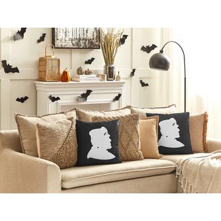 Beliani Lot de 2 coussins décoratifs en Velours Moderne FRANKLINIA  