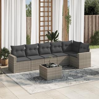 VidaXL set divano da giardino Polirattan  