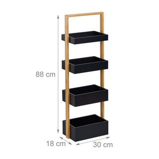 B2X Badezimmerregal aus Bambus, 4 Regale  