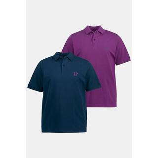 JP1880  Poloshirts, Basic, 2er-Pack, Piqué, gekämmte Baumwolle 