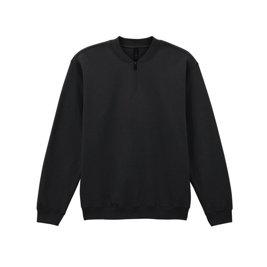 Softstyle Sweatshirt mit kurzem Reißverschluss