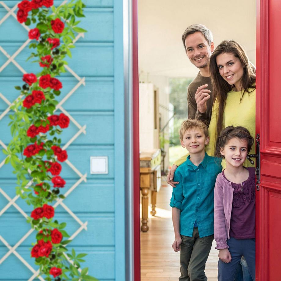 B2X  Treillis rétractable en bois, lot de 3 