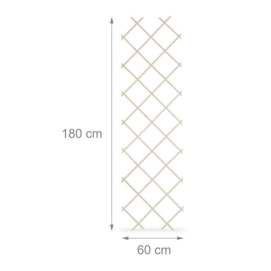 B2X  Treillis rétractable en bois, lot de 3 