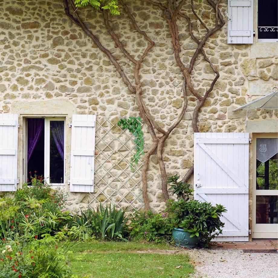 B2X  Treillis rétractable en bois, lot de 3 