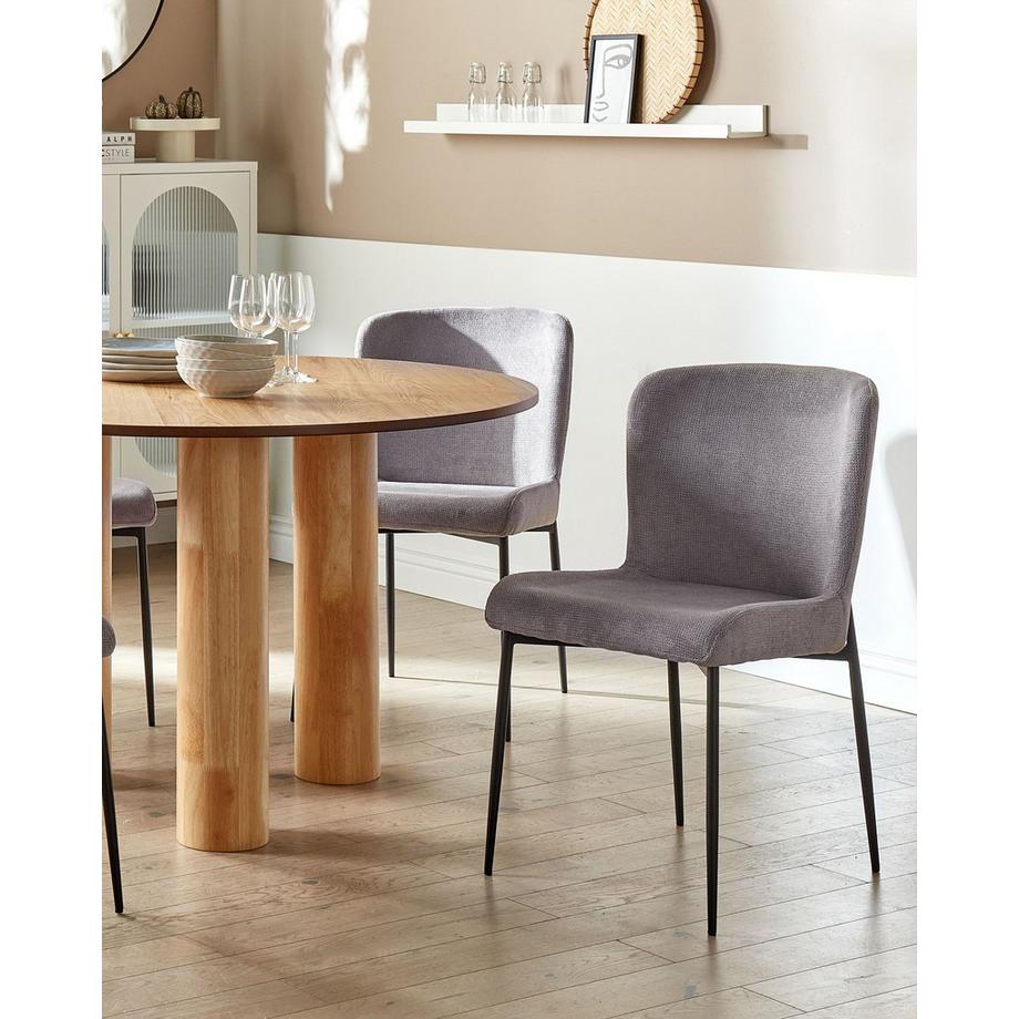 Beliani Set di 2 sedie da pranzo en Tessuto  ADA  