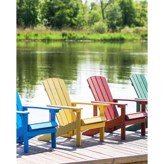 Beliani Gartenstuhl aus Kunstholz Retro ADIRONDACK  