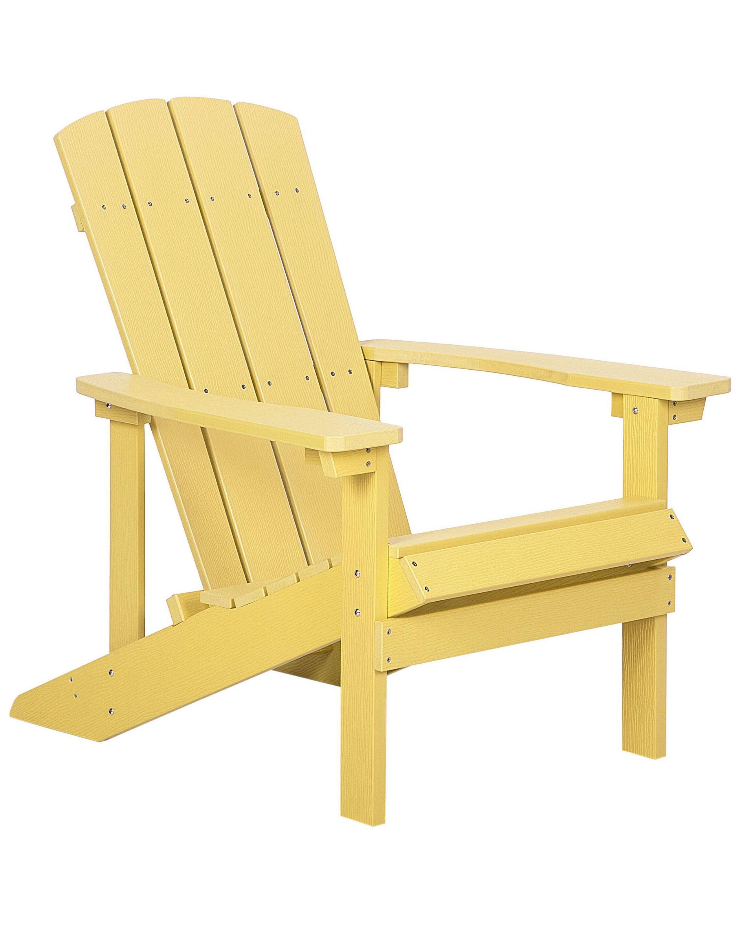 Beliani Chaise de jardin en Bois synthétique Rétro ADIRONDACK  