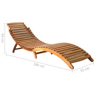 VidaXL Chaise longue bois d'acacia  