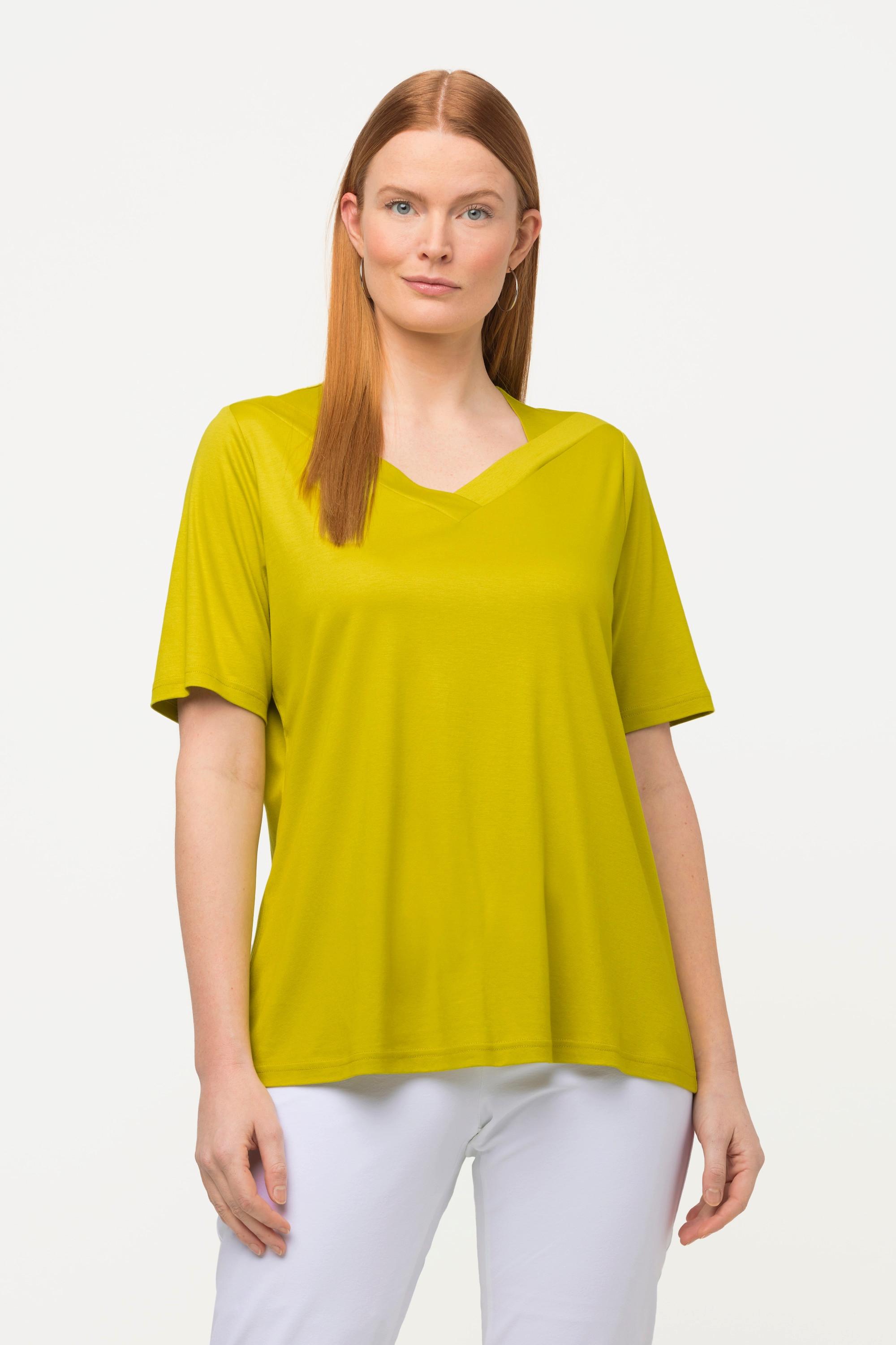 Ulla Popken  T-shirt classica con scollo a V e mezze maniche 