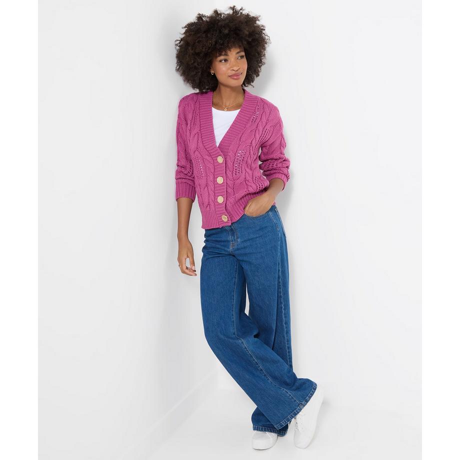 Joe Browns Cardigan en Maille Torsadée Col V Lucy  