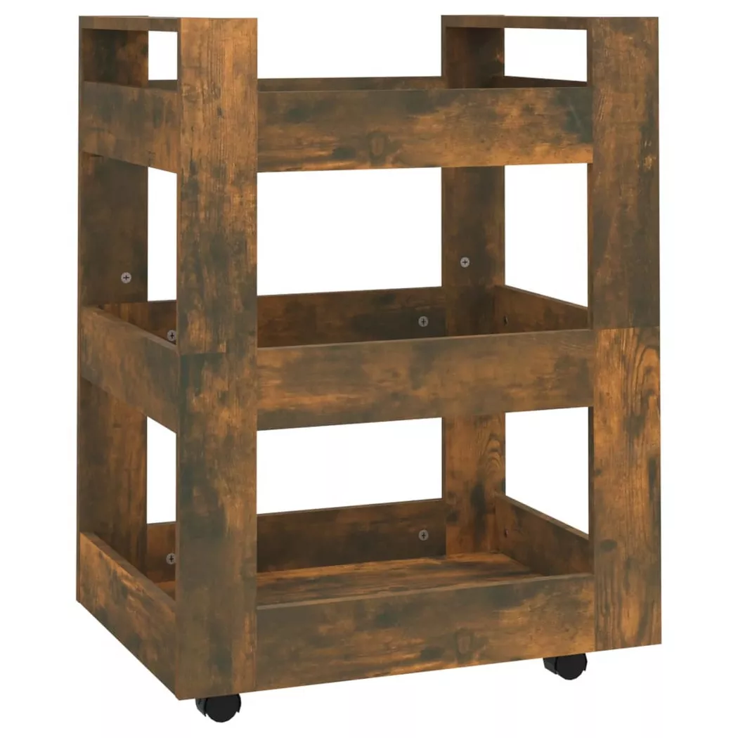 VidaXL - Chariot de cuisine bois d'ingénierie, One Size, Marron
