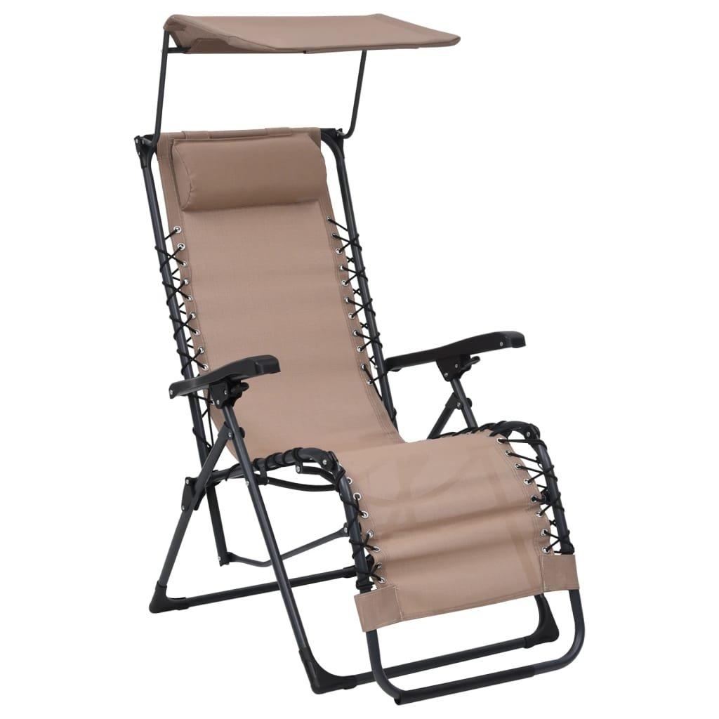 VidaXL Chaise de terrasse tissu  