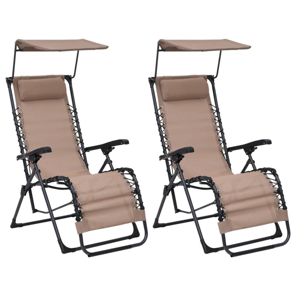 VidaXL Chaise de terrasse tissu  