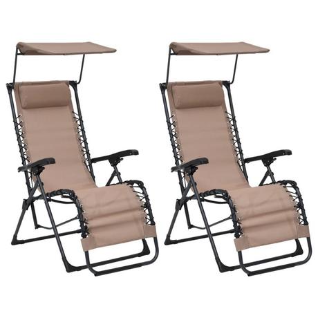 VidaXL Chaise de terrasse tissu  