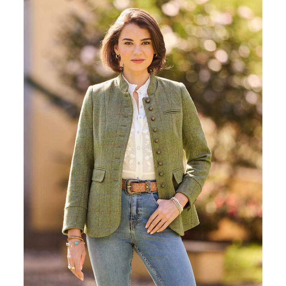 Joe Browns Karierte Stehkragen Jacke im Landhausstil  