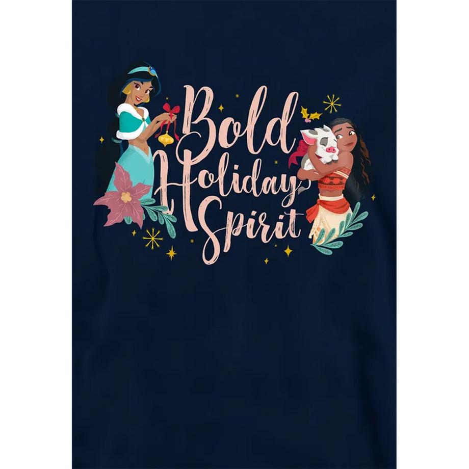 Disney PRINCESS  Bold Holiday Spirit Hoodie Zum Überziehen, Weihnachtliches Design 