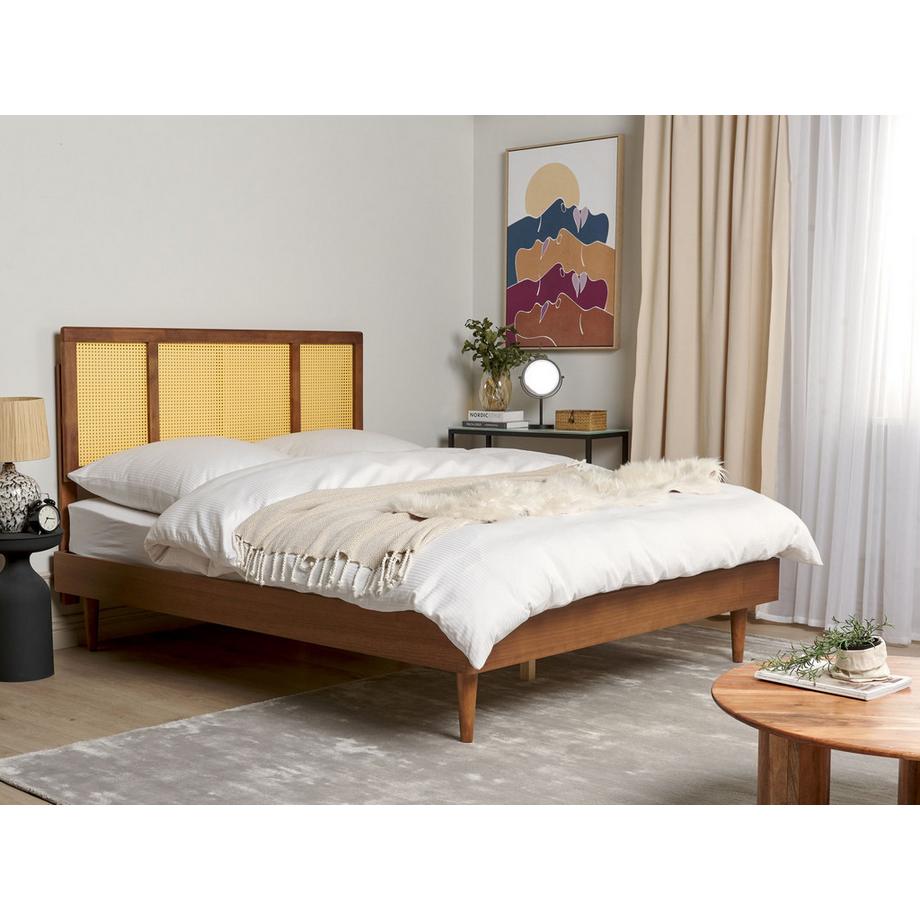 Beliani Letto en Legno di caucciù Retrò AURAY  