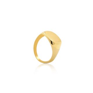 MUAU Schmuck  Plattenring Gelbgold 750 