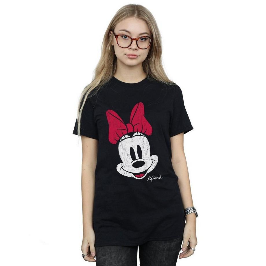 Disney Mickey Mouse T-Shirt Stampa Grafica Effetto Usurato  