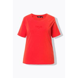 Ulla Popken  T-shirt col rond et manches courtes, bords francs 